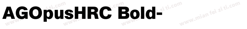 AGOpusHRC Bold字体转换
